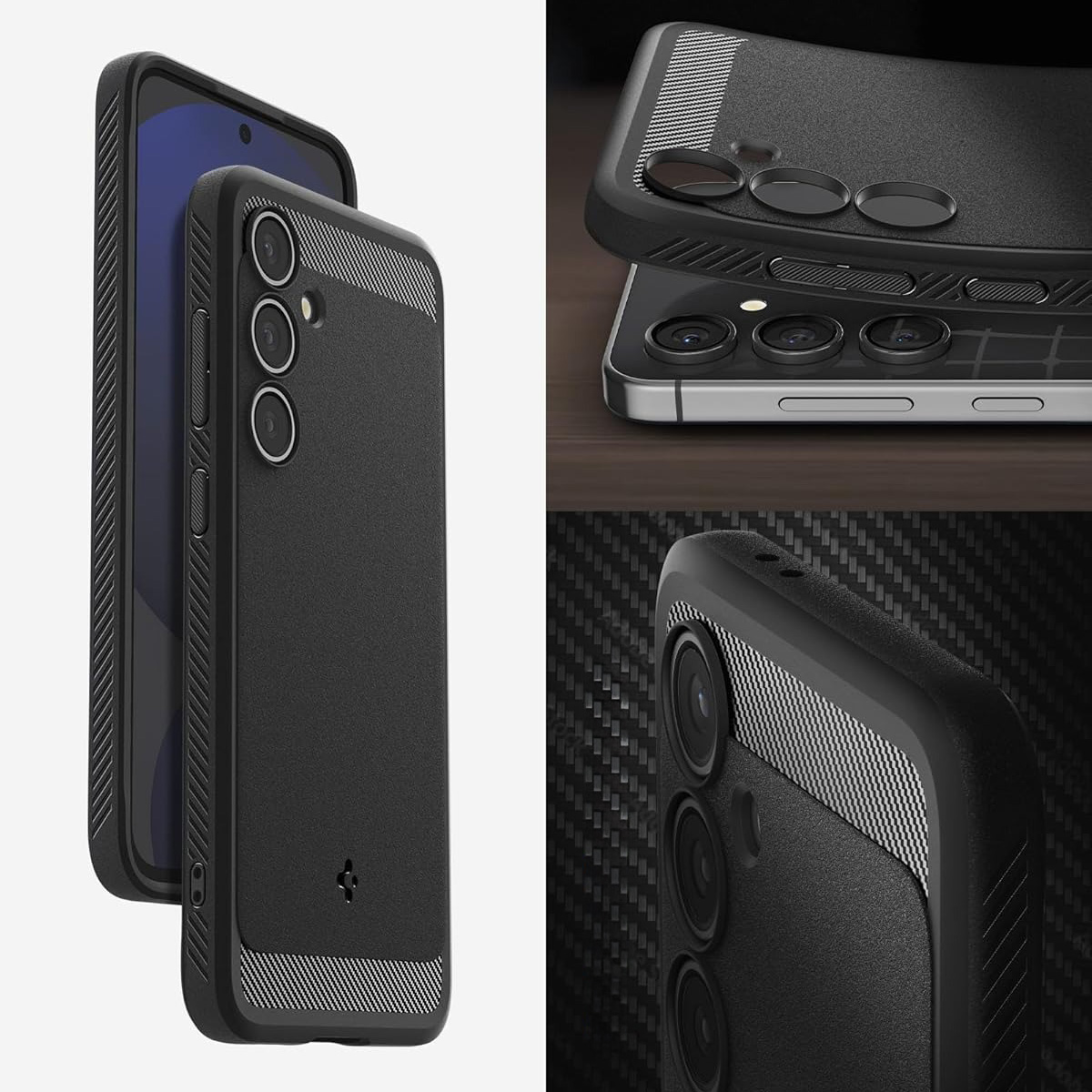 Etui Spigen Rugged Armor do Galaxy S24 FE, czarne